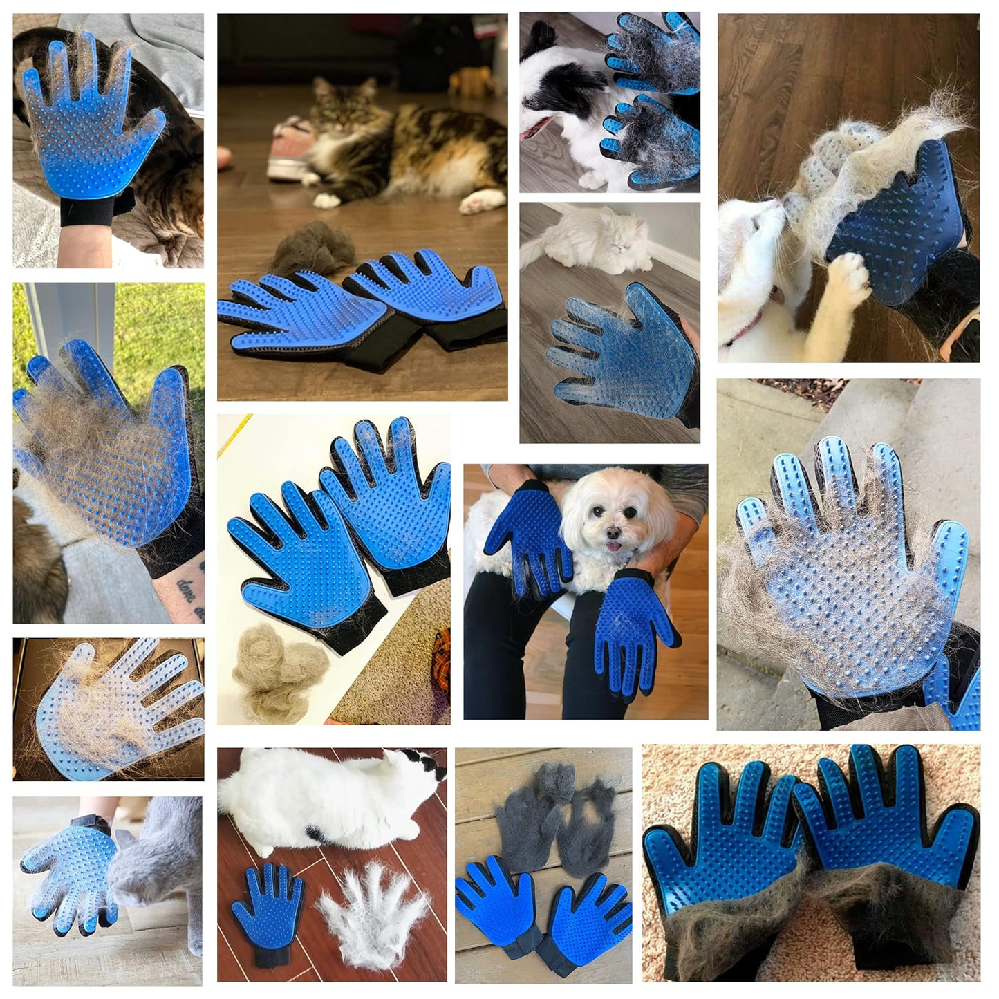 Pet Hair Remover & Massage Brush Glove